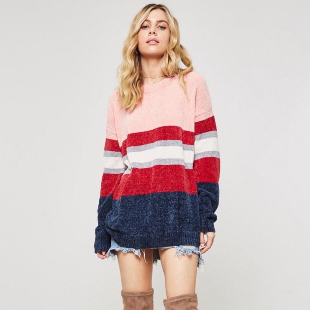 Multicolor Chenille Sweater